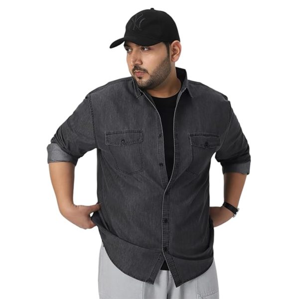 Urbano Plus Men's Full Sleeve Regular Fit Casual Denim Shirt