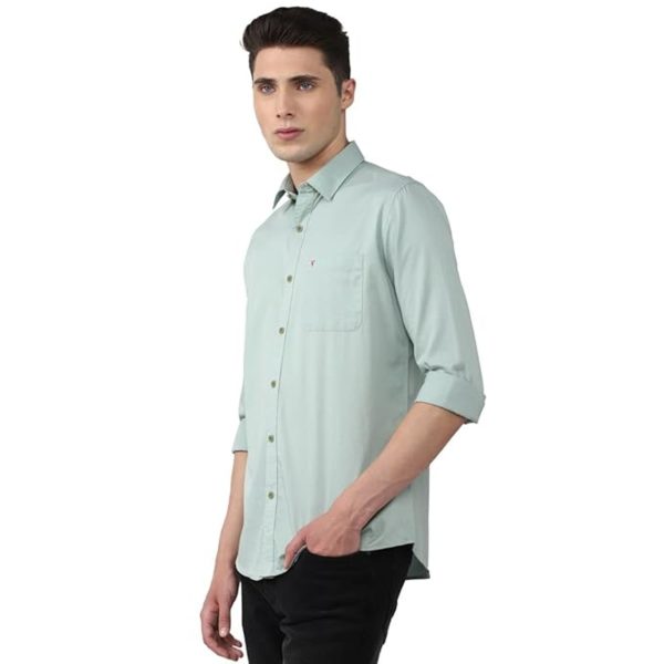 Van Heusen Solid Casual Shirt for Men| Premium Cotton| Full Sleeves| Regular Fit |Breathable Fabric |