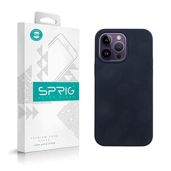 SPRIG Cases Compatible with Apple iPhone 14 Pro Max Liquid Silicone Magsafe Premium Back Cover Drop Tested Shock Proof Case for Boys and Girls with Camera Protection (Black)