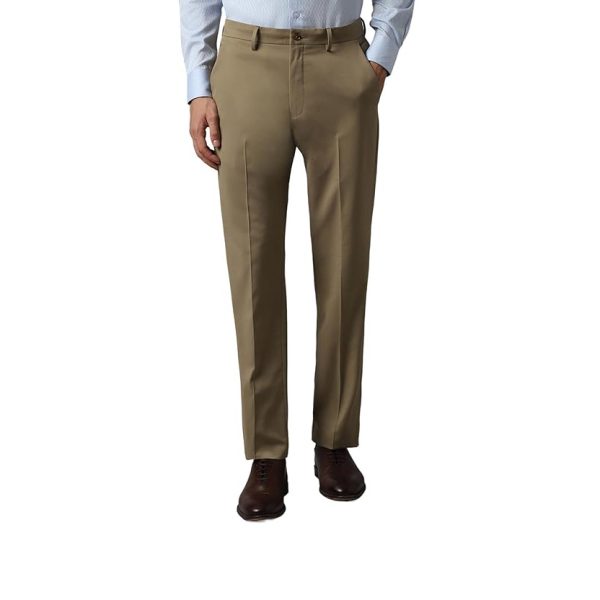 Louis Philippe Men's Regular Fit Mid Rise Pants
