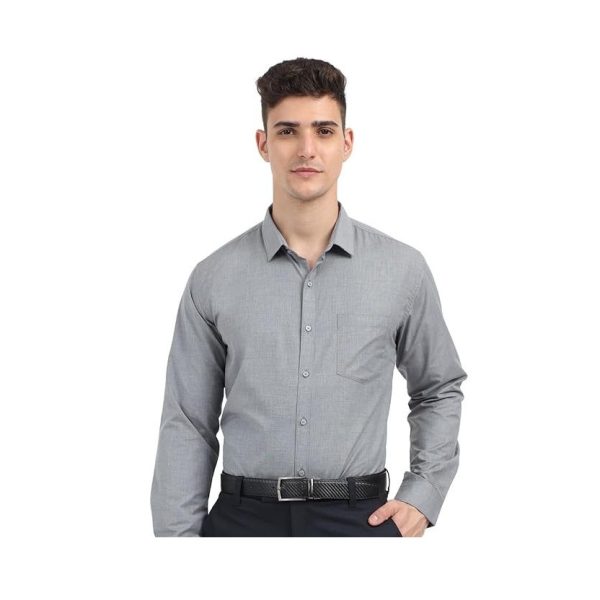 Scott International Shirt for Men, Solid Full Sleeves Shirt, Wrinkle Free Mens Shirts, Cotton Formal Shirts, Regular Fit Stylish Mens Shirt, Plain Formal Shirts for Men