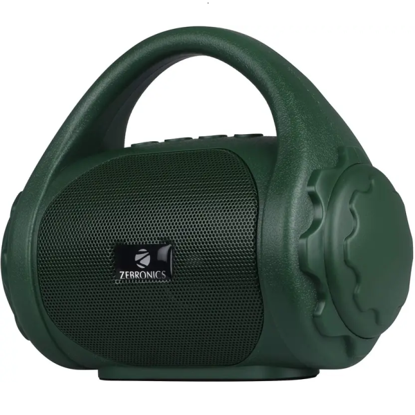 ZEBRONICS PSPK9 (County) with Built-in FM Radio, Aux input 3 W Bluetooth Speaker (Green, Mono Channel)
