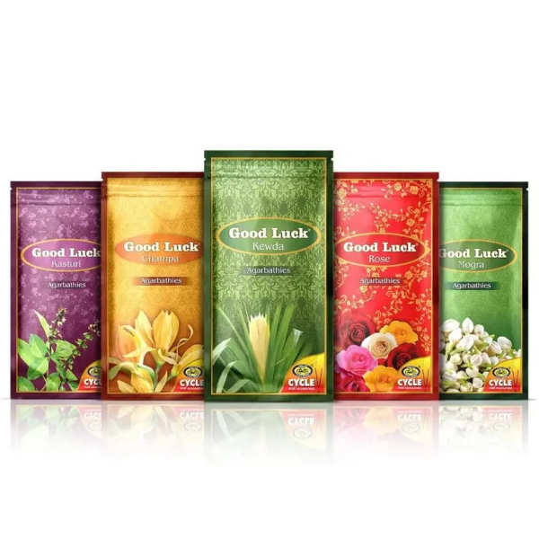 Cycle Pure Agarbathi Combo Pack - GoodLuck Rose, Mogra, Kasturi, Champa, Kewda (500 g, Set of 5)