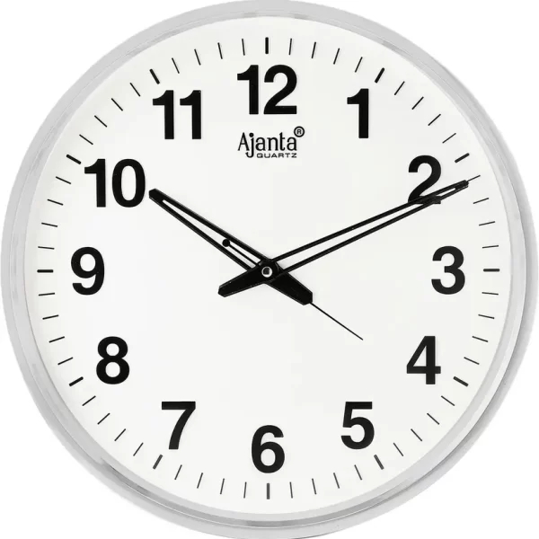 AJANTA Analog 32 cm X 32 cm Wall Clock (White, With Glass, Standard)