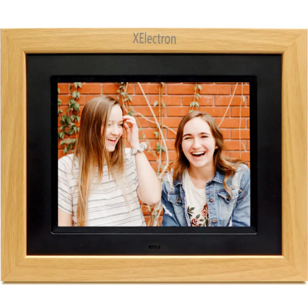 XElectron DPF805Wi 8 inch IPS Display Digital Photo Frame Wooden Finish BIS Certified (512 MB, Wooden, Black)