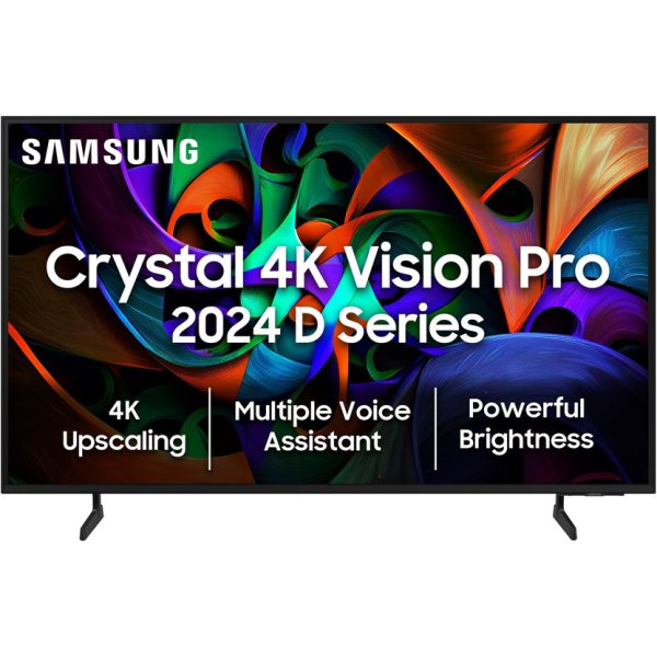 Samsung Crystal 4K Vision Pro 125 cm (50 inch) Ultra HD (4K) LED Smart Tizen TV with Bright Vision | 4K Upscaling | Multiple Voice Assistance Remote | Purcolor | HDR 10+ | Auto Game Mode | Q-Symphony | Knox Security  (UA50DUE76AKLXL)