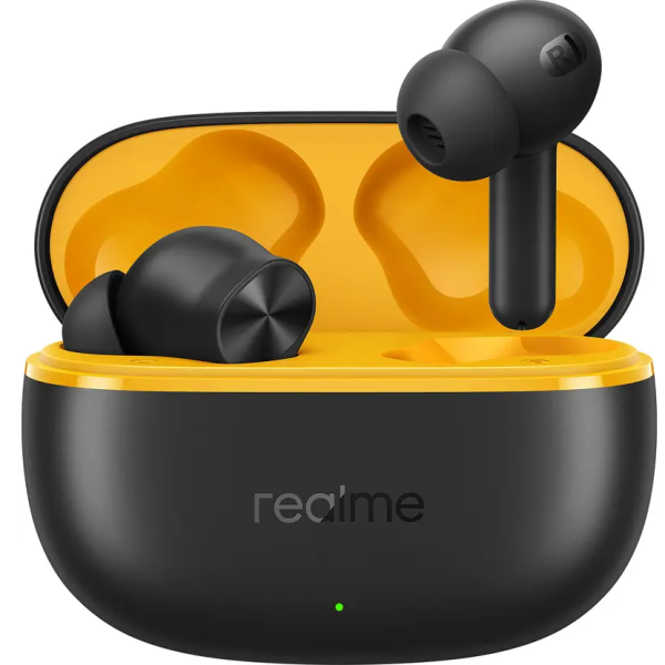 realme Buds T200 Lite with 12.4mm Driver, 48hrs Playback, AI ENC & Dual-Device Pairing Bluetooth (Volt Black, True Wireless)